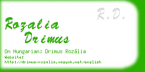 rozalia drimus business card