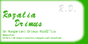 rozalia drimus business card